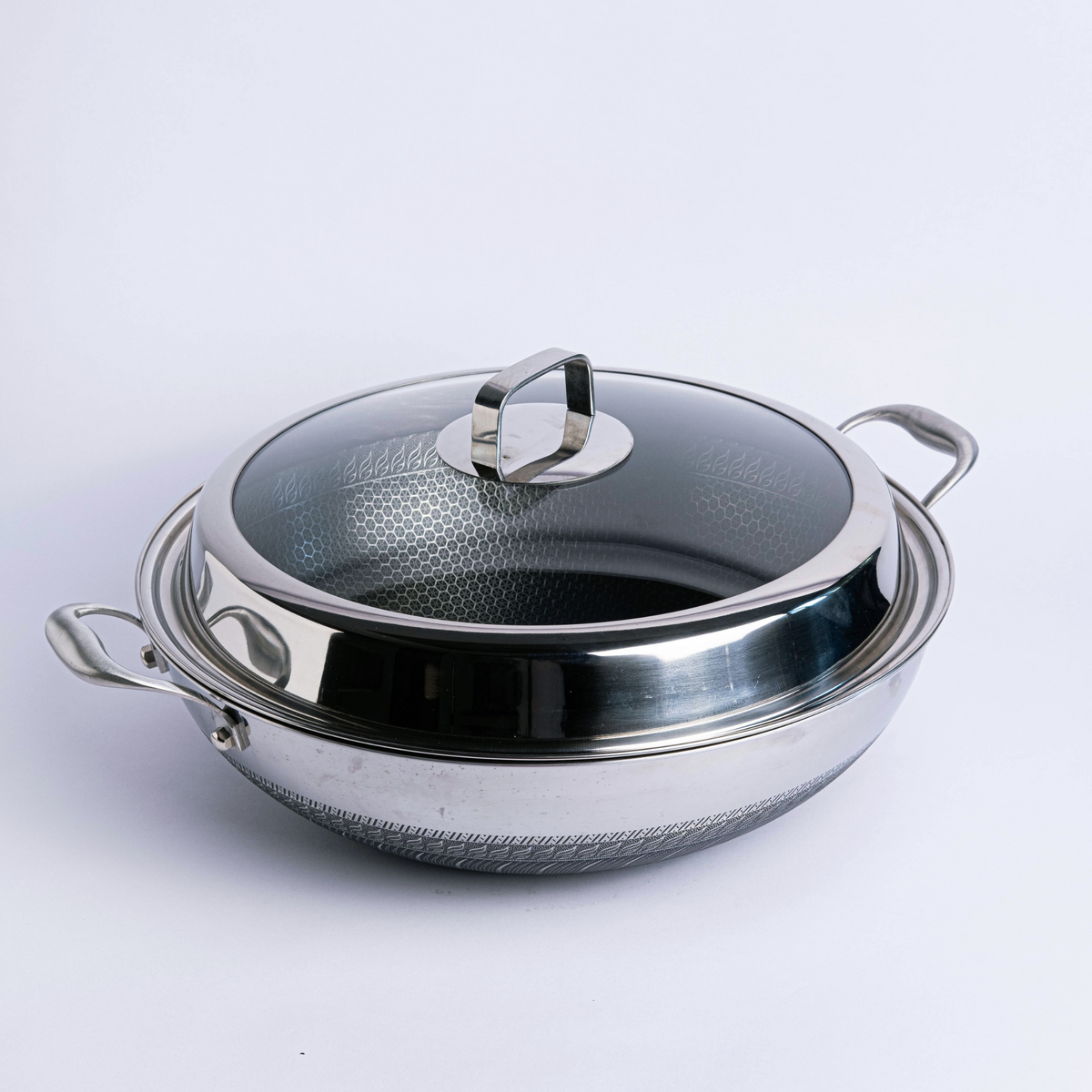 Cantonese Wok Jojofuny Stainless Steel Round Bottom Wok - Double Handle ...
